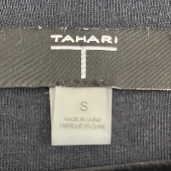 Navy Blue Tahari Keyhole Neck A-line Midi Dress, size S - Picture 5 of 7